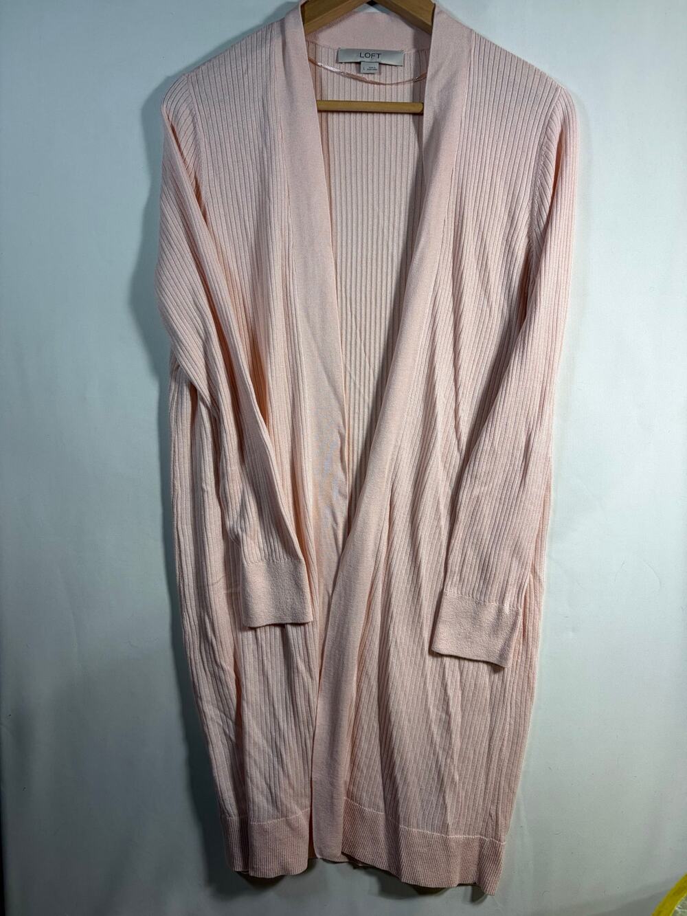 Ann Taylor Loft Pink Duster Sweater Pink Size Large. EUC.
